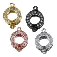 Brass Enhancer Bail, plated, micro pave cubic zirconia, more colors for choice, 13x20.50x7.50mm, Hole:Approx 1.5mm, Sold By PC