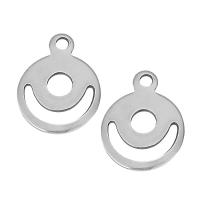 Stainless Steel Pendants Smiling Face original color Approx 1.5mm Sold By Lot