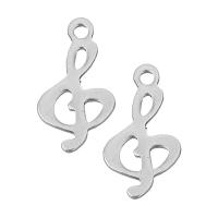 Stainless Steel Pendants, Music Note, original color, 8x15x1mm, Hole:Approx 1.5mm, 100PCs/Lot, Sold By Lot