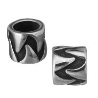 Stainless Steel European Beads, Rondelle, without troll & blacken, 7.50x7x7.50mm, Hole:Approx 5mm, 10PCs/Lot, Sold By Lot