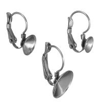 Edelstahl Hebel Rückseiten Ohrring Komponente, verschiedene Größen vorhanden, originale Farbe, 100PCs/Menge, verkauft von Menge