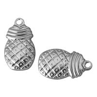 Stainless Steel Pendants, Pineapple, original color, 10x17x3mm, Hole:Approx 1.5mm, 100PCs/Lot, Sold By Lot