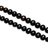 Cultured Round Freshwater Pearl Beads, natural, different size for choice, black, Hole:Approx 0.8mm, Sold Per Approx 15 Inch Strand