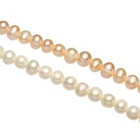 Cultured Round Freshwater Pearl Beads, natural, more colors for choice, 5-6mm, Hole:Approx 0.8mm, Sold Per Approx 15.5 Inch Strand