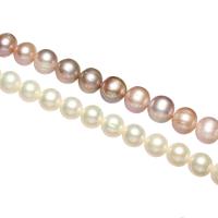 Brambor pěstované sladkovodní perle, Sladkovodní Pearl, přírodní, různé styly pro výběr, 9-10mm, Otvor:Cca 0.8mm, Prodáno za Cca 15.7 inch, Cca 15 inch Strand
