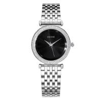 GUOU® Unisex Smykker Watch, Glas, med Titanium Alloy, sølvfarvet forgyldt, Livsbestandig & for kvinde & med rhinestone, flere farver til valg, 40x8mm, Længde Ca. 9 inch, Solgt af PC