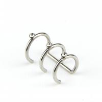 Stainless Steel Ear Cuff Clip-on Earring three layers & with rhinestone Sold By PC