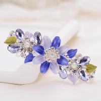 Tibetan Style Hair Clip, plated, different styles for choice & for woman & with rhinestone, nickel, lead & cadmium free, 85x35mm, Sold By PC