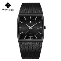 WWOOR® Watch Collection, Glass, with Stainless Steel & Tibetan Style, plated, Life water resistant & for man, more colors for choice, 37x34x11mm, Length:Approx 8.6 Inch, Sold By PC
