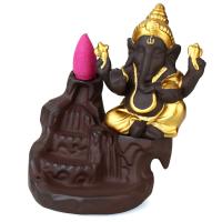 Backflow Incense Burner, Purple Clay, durable & different styles for choice, 105x58mm, Sold By PC