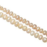 Perlas Patata Freshwater, Perlas cultivadas de agua dulce, natural, diferentes estilos para la opción, Rosado, 6-7mm, agujero:aproximado 0.8mm, Vendido para aproximado 14 Inch Sarta