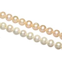 Runde ferskvandskulturperle Beads, Ferskvandsperle, naturlig, forskellige stilarter for valg, 10-11mm, Hole:Ca. 0.8mm, Solgt Per Ca. 15 inch, Ca. 15.3 inch Strand