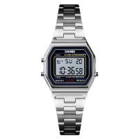 SKmei® Unisex Korut Watch, Ruostumaton teräs, kanssa Lasi & Sinkkiseos, päällystetty, 30M vesitiivis & LED, enemmän värejä valinta, 27x31x10mm, 10mm, Pituus N. 8.8 tuuma, Myymät PC