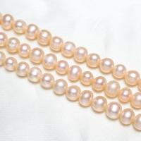 Runde ferskvandskulturperle Beads, Ferskvandsperle, naturlig, lyserød, 8-9mm, Solgt Per Ca. 15.3 inch Strand