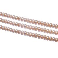 Perlas Patata Freshwater, Perlas cultivadas de agua dulce, natural, Rosado, 7-8mm, agujero:aproximado 0.8mm, Vendido para aproximado 15.5 Inch Sarta