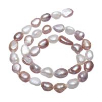 Cultured Baroque Freshwater Pearl Beads, Nuggets, natural, mixed colors, 8-9mm, Hole:Approx 0.8mm, Sold Per Approx 15.5 Inch Strand