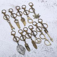 Bag Purse Charms Keyrings Keychains Zinc Alloy antique bronze color plated 150mm Sold By Lot