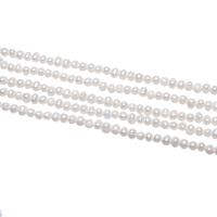 Perles nacres baroques de culture d'eau douce , perle d'eau douce cultivée, pepite, naturel, blanc, 3-4mm, Trou:Environ 0.8mm, Vendu par Environ 15 pouce brin