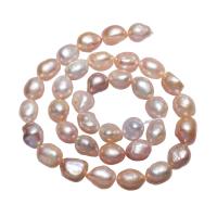 Perlas Patata Freshwater, Perlas cultivadas de agua dulce, natural, color mixto, 9-10mm, agujero:aproximado 0.8mm, Vendido para aproximado 15 Inch Sarta