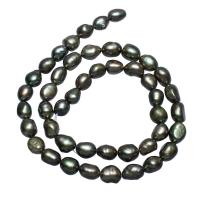 Cultured Potato Freshwater Pearl Beads, green, 7-8mm, Hole:Approx 0.8mm, Sold Per Approx 14.5 Inch Strand