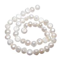 Perlas Patata Freshwater, Perlas cultivadas de agua dulce, natural, Blanco, 8-9mm, agujero:aproximado 0.8mm, Vendido para aproximado 14.5 Inch Sarta