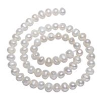 Perlas Patata Freshwater, Perlas cultivadas de agua dulce, natural, Blanco, 5-6mm, agujero:aproximado 0.8mm, Vendido para aproximado 14.5 Inch Sarta