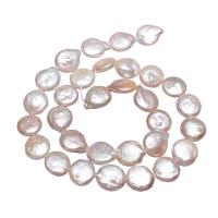 Cultured Coin Freshwater Pearl Beads, Flat Round, natural, mixed colors, 11-12mm, Hole:Approx 0.8mm, Sold Per Approx 14.5 Inch Strand
