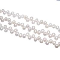 Cultured Rice Freshwater Pearl Beads, natural, white, 9-10mm, Hole:Approx 0.8mm, Sold Per Approx 15.7 Inch Strand