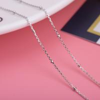 925 Sterling Silver Necklace Chain, plated, different size for choice & oval chain & for woman, more colors for choice, 3Strands/Lot, Sold By Lot