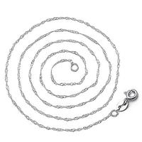 925 Sterling Silver Necklace Chain, platinum plated, different size for choice & twist oval chain & for woman, Sold By Strand