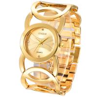 Bangle Watch Stainless Steel with Glass plated for woman Length Approx 7.6 Inch Sold By PC
