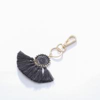 Zinc Alloy Key Chain with Cotton Thread Tassel gold color plated vintage nickel lead & cadmium free Sold By PC