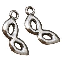 Zinc Alloy Pendants Mask antique silver color plated nickel lead & cadmium free Approx 2mm Sold By Lot