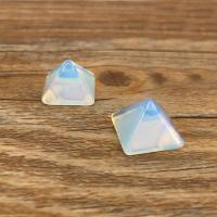 Natural Gemstone Cabochons, Pyramidal, different materials for choice & flat back, 14x10mm, Sold By PC