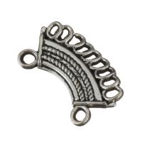 Tibetan Style Connector, antique silver color plated, with loop & 1/1 loop, nickel, lead & cadmium free, 19x12x2mm, Hole:Approx 2mm, 100PCs/Lot, Sold By Lot