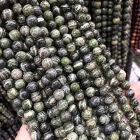 Grüner Zebra-Jaspis Perle, rund, verschiedene Größen vorhanden, verkauft per ca. 15 ZollInch Strang