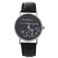 Women Wrist Watch Leather with Glass & Zinc Alloy silver color plated for woman Length Approx 9.4 Inch Sold By PC