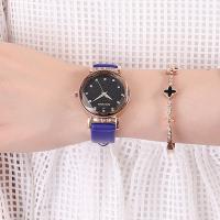 PU Leather with zinc alloy dial & Glass for woman Length Approx 8 Inch Sold By PC