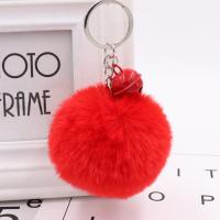 Plush Key Chain with Iron silver color plated cute & with bell 80mm Sold By PC