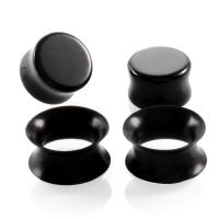 Natural Stone Piercing Tunnel, with Silicone, different materials for choice & Unisex & different size for choice, 6-16mm, 2Pair/Lot, Sold By Lot