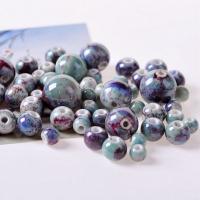Porcelæn smykker perler, Runde, forskellig størrelse for valg, Hole:Ca. 2mm, 50pc'er/Bag, Solgt af Bag