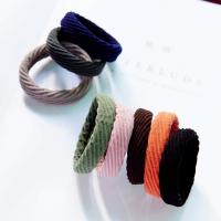Elastic Hair Band, Rubber Band, with Cloth, for woman, more colors for choice, 45mm, 10PCs/Lot, Sold By Lot
