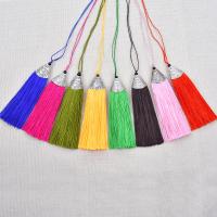 Decorative Tassel Polyester with Zinc Alloy antique silver color plated 285mm Sold By PC