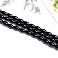 Natürliche schwarze Achat Perlen, Schwarzer Achat, verschiedene Größen vorhanden, verkauft per ca. 15 ZollInch Strang