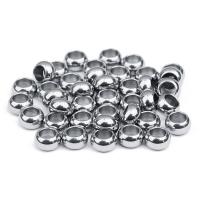 Perlas de acero inoxidable, Toroidal, diverso tamaño para la opción, color original, 20PCs/Bolsa, Vendido por Bolsa