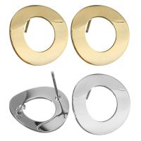 Brass Earring Drop Component, Donut, plated, with loop, more colors for choice, 18x13mm, 0.8mm, Hole:Approx 2mm, 100PCs/Lot, Sold By Lot