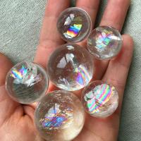 quartz clair Ornement de boule de cristal, Rond, normes différentes pour le choix, Vendu par PC
