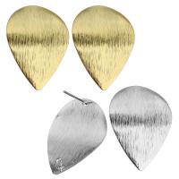 Messing Earring Drop Component, Traan, plated, met lus, meer kleuren voor de keuze, 21x28x13mm, 0.8mm, Gat:Ca 2mm, 100pC's/Lot, Verkocht door Lot