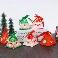 Paper Christmas Gift Box, Christmas jewelry, 80x80x90mm, 30PCs/Lot, Sold By Lot