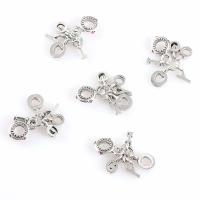 European Style Zinc Alloy Dangle Beads silver color plated lead & cadmium free 21mm Approx 5mm Sold By Bag